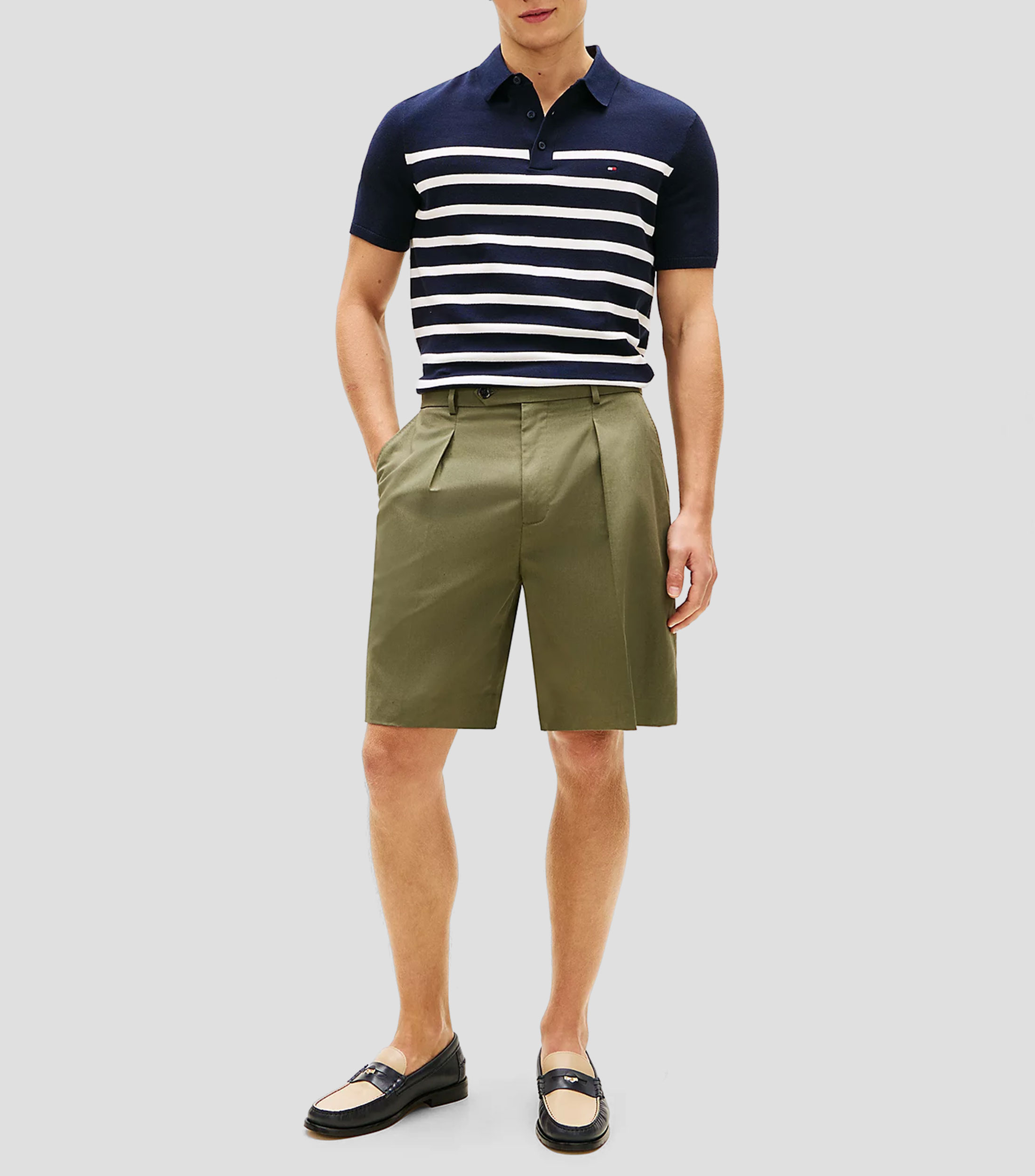 Playera polo manga corta rayas Hombre